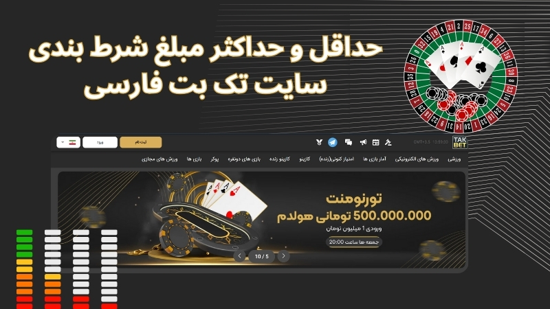 حداقل و حداکثر مبلغ شرط بندی در این سایت